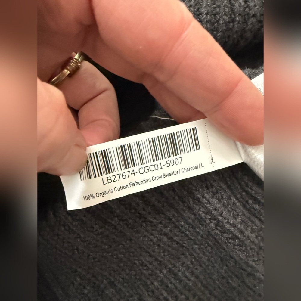 Quince Charcoal Ribbed Crewneck Sweater - Picture 10 of 12